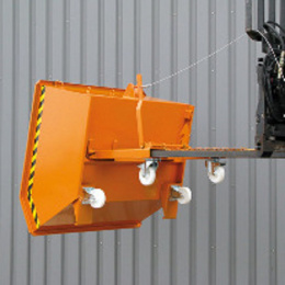 Kippbehälter mit Abrollautomatik 300 Liter - Traglast 1000 kg - Orange