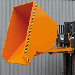 Kippbehälter mit steilem Kippwinkel - 300 Liter - Traglast 1500 kg - Orange