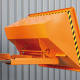 Kippbehälter mit Abrollkufen - Volumen 150 Liter - Traglast 750 kg - Orange