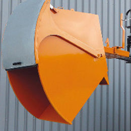 Kippbehälter mit Runddeckel - Volumen 750 Liter - Traglast 1000 kg - Orange