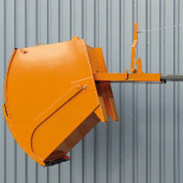 Kippbehälter mit Runddeckel - Volumen 1000 Liter - Traglast 1000 kg - Orange