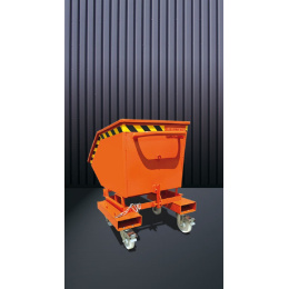 Kastenwagen Handwagen - Volumen 750 Liter - Traglast 300 kg - Einfahrtaschen - Orange