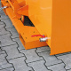 Spänebehälter mit Lochblech-Boden und Ablasshahn - 300 Liter - 1000 kg - Orange