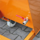 Spänebehälter niedrig Siebblech und Ablasshahn - 1500 Liter - 1500 kg - Orange