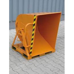Kippmulde 2-seitig kippbar - 4-seitig anfahrbar - Volumen 600 Liter - 500 kg - Orange