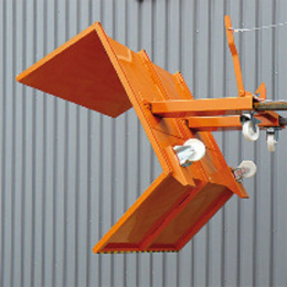 Langholz-Sammelplattform mit Seitenrampen - Traglast 500 kg - Orange