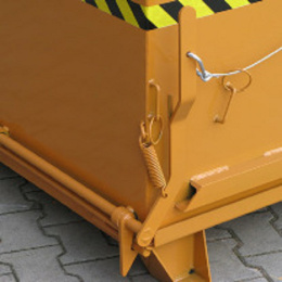 Schuttbehälter mit Klappboden - Volumen 300 Liter - Traglast 1000 kg - Orange