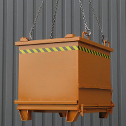 Baustoff Container mit Klappboden - 750 Liter - Traglast 1500 kg - Orange