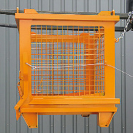 Gitterbehälter Bodenklappe - Volumen 1000 Liter - Traglast 500 kg - Orange