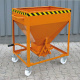 Silobehälter auf Rollen - Volumen 600 Liter - Traglast 1.000 kg - Orange