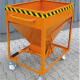 Silobehälter auf Rollen - Volumen 600 Liter - Traglast 1.000 kg - Orange