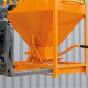 Silobehälter mit Einfahrtaschen - Volumen 300 Liter - Traglast 750 kg - Orange