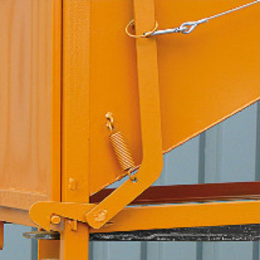 Silobehälter mit Schüttklappe - Volumen 300 Liter - Traglast 750 kg - Orange