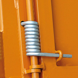 Silobehälter mit Schüttklappe - Volumen 500 Liter - Traglast 750 kg - Orange