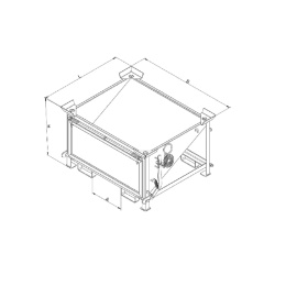 Silobehälter mit Schüttklappe - Volumen 500 Liter - Traglast 750 kg - Orange