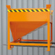 Silobehälter mit Auslaufschieber - Volumen 300 Liter - Traglast 750 kg - Orange