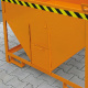 Silobehälter mit Auslaufschieber - Volumen 500 Liter - Traglast 750 kg - Orange
