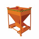 Silobehälter mit Dosier-Schiebeklappe - 600 Liter - Traglast 1100 kg - Orange