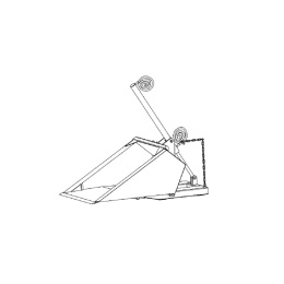 Staplerschaufel mit hydraulischer Kippvorrichtung - 750 Liter - Traglast 1000 kg - Orange