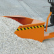 Staplerschaufel mit Stapler-Einfahrtaschen - 1500 Liter - Traglast 4000 kg - Orange