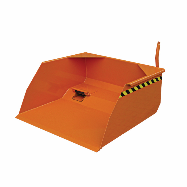 Staplerschaufel mit Staplergabel-Durchschub - 800 Liter - Traglast 3000 kg - Orange