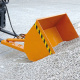 Ladeschaufel mit hydraulischer Kippvorrichtung - 800 Liter - Traglast 1600 kg - Orange