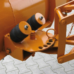 Schneepflug Einfahrtasche oben - Stahl Schürfleiste - Schildbreite 1800 mm - Orange