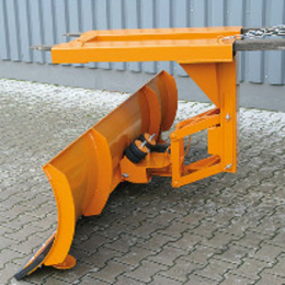 Schneepflug Einfahrtasche oben - Gummi Schürfleiste - Schildbreite 2100 mm - Orange