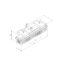 Kehrbesen für Gabelstapler und Radlader - Breite 2000 mm - Orange