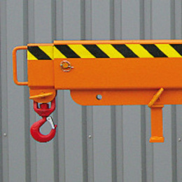 Kranarm teleskopierbar - Aufsatz für Stapler - Tragkraft 5000 kg - Orange