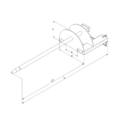 Tragdorn - für Gabelzinken - Tragkraft 2500 kg - Länge 2800 mm - Dorn 110 mm - Orange