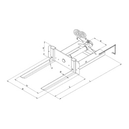 Behälterkipper hydraulisch für Behälter mit Staplerschuhen - Tragkraft 1500 kg - Orange