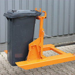 Mülltonnenkipper Haushaltstonnen - 80/120 Liter Tonne - Tragkraft 600 kg - Orange