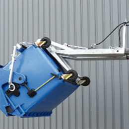 Mülltonnenkipper für Müllgroßbehälter (MGB) - Tragkraft 600 kg - Orange