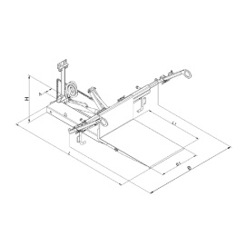 Mülltonnenkipper für Müllgroßbehälter (MGB) - Tragkraft 600 kg - Orange
