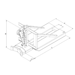 Fasslifter für Stahl- und Kunststoff-Fässer - 1 x Fass - Tragkraft 800 kg - Orange