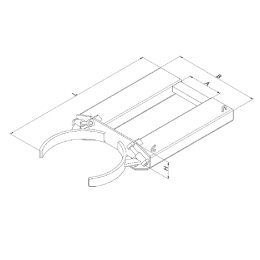 Fassgreifer mit Verriegelungsautomatik 2 x Fass - 200 l - Tragkraft 1000 kg - Orange