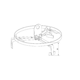 Fasstraverse für Kran - 1 x Fass - Tragkraft 300 kg - Feuerverzinkt