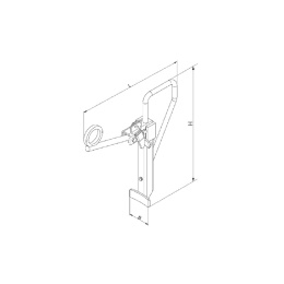 Fassklemme für Kran - 1 x Fass - Tragkraft 350 kg - Orange