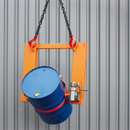 Fass- und Tonnenkipper mit Kurbel - 1 x Fass - Tragkraft 400 kg - Orange