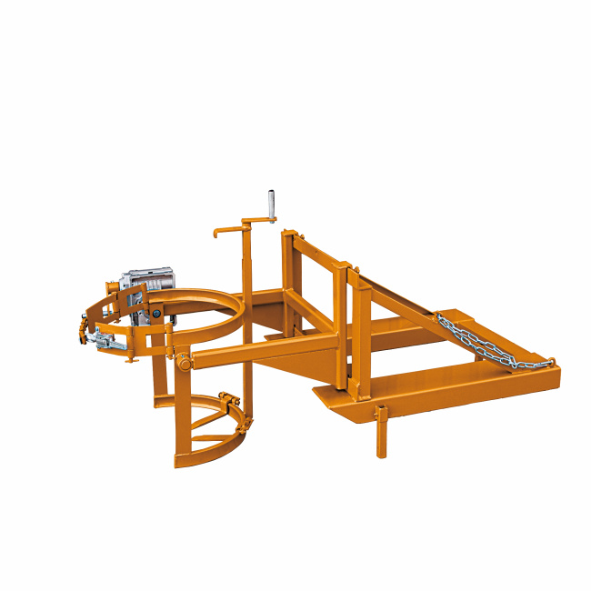 Fasskipper mit Kurbel - für 200 l Stahl-Sickenfässern - Tragkraft 360 kg - Orange