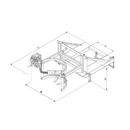 Fasskipper mit Kette - für 200 l Stahl-Sickenfässern - Tragkraft 360 kg - Orange