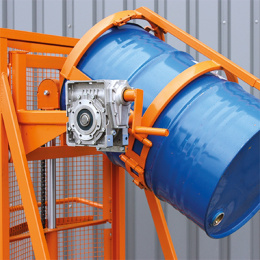 Fass Car mit Kurbel - mechanisch - 1 x Fass - Tragkraft 350 kg - Orange