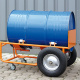 Fasskippbock mit luftgefüllten Reifen - 1 x Fass - Tragkraft 300 kg - Orange