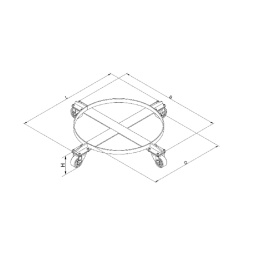 Fassroller - 1 x Fass - Tragkraft 500 kg - Orange