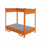 Fass-Stapelpalette mit Auffangwanne - 2 x Fass - Orange