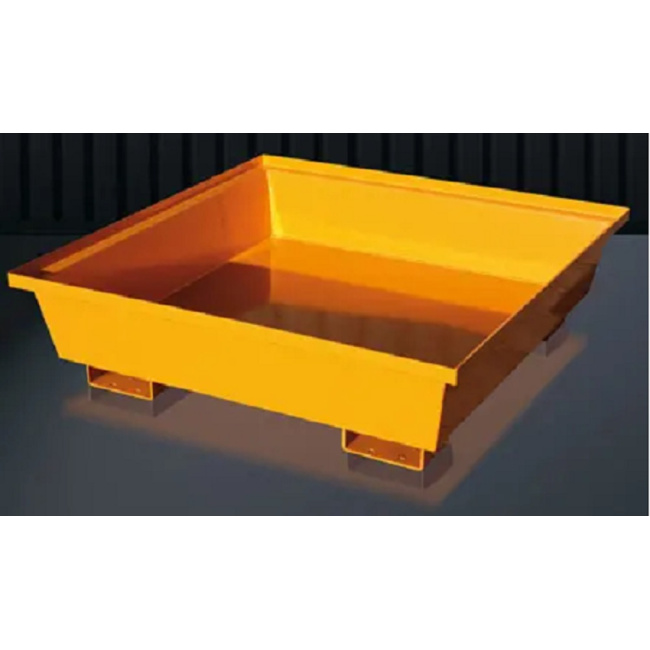 Auffangwanne mit konischen Seitenwänden, ohne Gitterrost - 4 x Fass - Orange