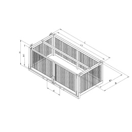 Ladebox für Stapler und Kran - Traglast 1500 kg - Orange