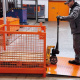 Ladebox für Stapler und Kran - mit Auffahrrampe - Traglast 1500 kg - Orange