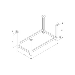 Stapelpalette - 1500 x 1000 x 750 mm - Traglast 1500 kg -...